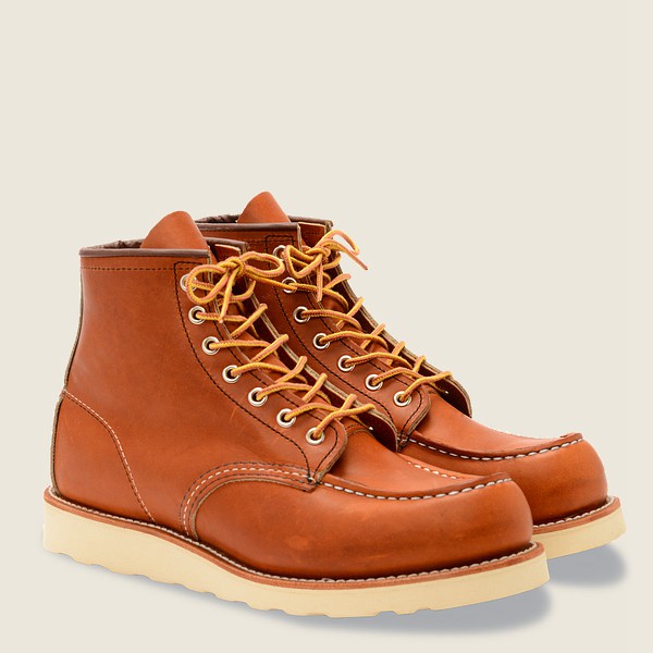 Red Wing Heritage Boots Brown - Mens Classic Moc – 6-inch Legacy Leather - 6597-VUYJN